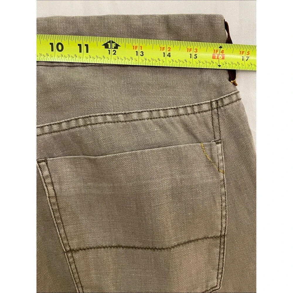 Tommy Bahama Island Crafted Linen Blend Pants Mens 32x32 Tan Khaki 5 Pocket